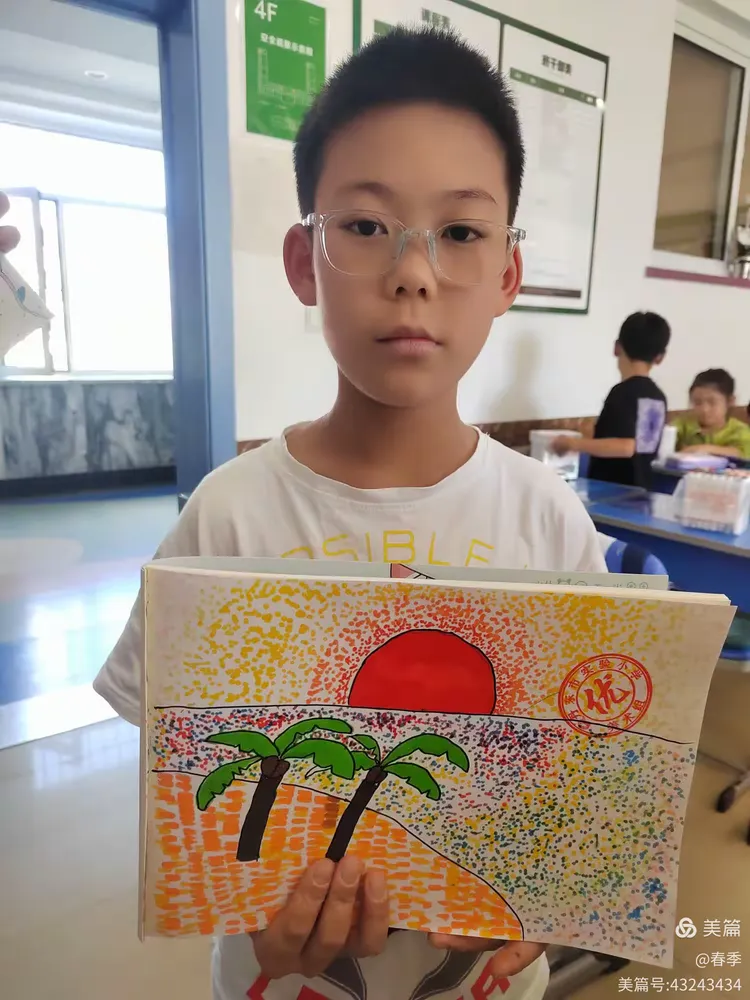 人美版四年级上册《生活中的暖色》四年七班优秀作品展示